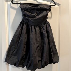 H&M Strapless Navy Blue Bubble Dress, Size XS